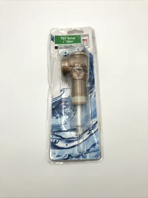 APCOM 100108456 Brass 150 PSI T&P Relief Valve 2" Shank 3/4" Male/Female-USA! - Image 1 of 2