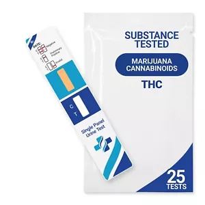 25 Pack Marijuana (THC) Single Panel Urine Drug Test Kit 50 ng/ml Cutoff Level - Picture 1 of 6