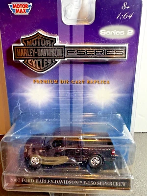 1:64 MotorMax 2007 Ford Harley-Davidson F-150 Supercrew SERIES 2 NEW & SEALED - Image 1 of 4
