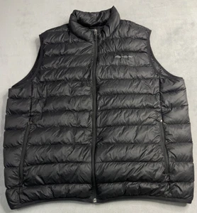 Eddie Bauer Vest Men 2XL Black EB650 Goose Down Puffer Jacket Outdoor Hike Pack - Picture 1 of 13