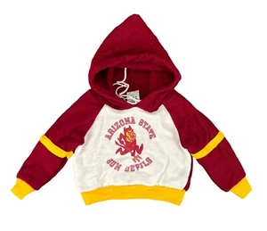 Vintage 80s Arizona State University Sundevils Hoodie Sweatshirt Toddler Sz 1 - Picture 1 of 4