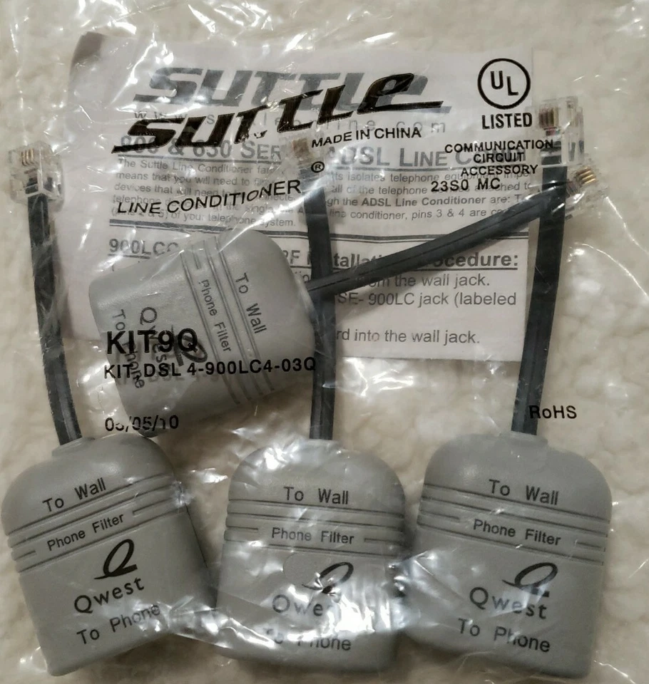 Suttle 900 Series ADSL Phone Line Conditioners, 5 DSL Filters. QWEST 900LC4-03Q - Image 1 of 4