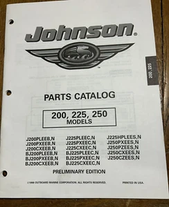 ©1998 Johnson Outboard OMC Models 200 225 250 Parts Catalog 27 pgs - Picture 1 of 4