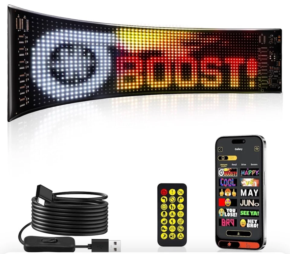 Multicolor Matrix LED Display Bluetooth App Control - Image 1 of 1