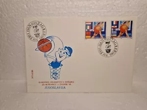 FDC YUGOSLAVIA 20. 06. Campeonatos de Europa de Baloncesto Zagreb 1989 1989 - Imagen 1 de 2