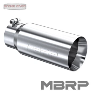 MBRP 12" STAINLESS STEEL EXHAUST TIP 4" INLET 5" OUTLET DUAL WALL STRAIGHT T5049 - Picture 1 of 4