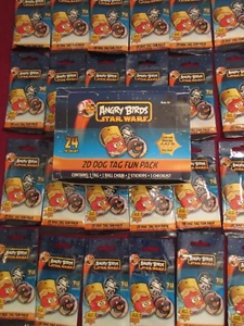Unopened 2012 Angry Birds Star Wars 2D Dog Tag Fun Pack Box of 24 Packs - Picture 1 of 10