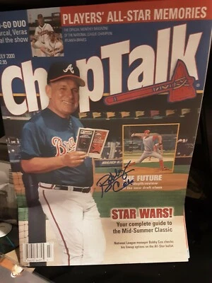 Bobby Cox Autographed 2000 Chop Talk  Magazine JSA COA  - Image 1 of 4