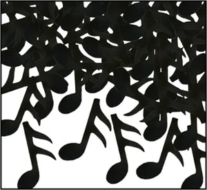 Beistle Black 1 pack Music Notes Confetti, 1 piece,Party Decorations - Picture 1 of 1