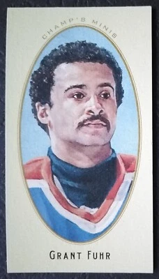 NHL 45 Grant Fuhr Edmonton Oilers Ice Hockey Champ's Minis 2011 Parkhurst - Image 1 of 2