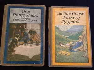 Mother Goose Nursery Rhymes The Three Bears Childhood Stories 1917 L.T. Myers - Foto 1 di 11