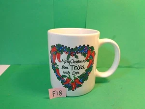 Merry Christmas From Texas With Love Coffee Mug, Linyl (Used/EUC) - Picture 1 of 11