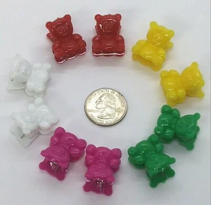 Lot of 10,20, 60,120,240 pcs-1inch Bear Animal Shape PlasticHair clips, claws - Picture 1 of 3