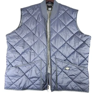 Dickies Quilted Work Vest Diamond Pattern Insulated Gray Workwear 2XL - Picture 1 of 9