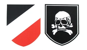 Insignia de casco casco casco de acero calcomanía soluble en agua Wehrmacht hombre lobo - Imagen 1 de 1