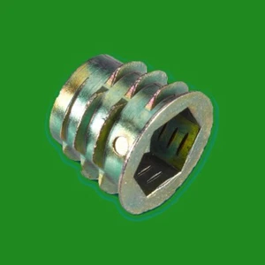 12x M10x13mm Metal Type D Nuts, Zinc Hex Furniture Inserts - Picture 1 of 1