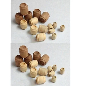 lot 30 pcs HO scale Wood Wine or Whiskey Barrels for model train layout - Picture 1 of 3