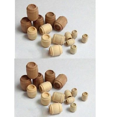 lot 30 pcs HO scale Wood Wine or Whiskey Barrels for model train layout - Image 1 of 3