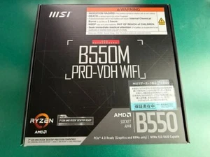 MSI B550M PRO-VDH WIFI AMD Ryzen AM4 Micro ATX Motherboard DDR4 SATA 6Gbs - Afbeelding 1 van 7