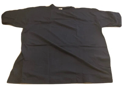 Camiseta Para Hombre 100% Algodón Premium Manga Corta Sólida Azul Marino XXL NUEVA Foto 1 de 3