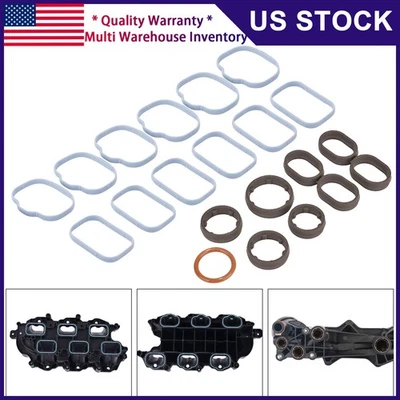 Intake Exhaust Gasket & Oil Filter Housing O-rings For 14-21 Chrysler Dodge Jeep — 第 1/4 张图片