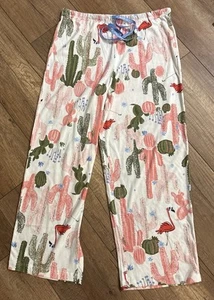 Hue Womens Pajama Pants Flamingos and Cactus SMALL NWOT - Picture 1 of 5