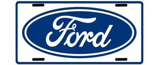 Ford Custom License Plate - Custom Car metal Tag - Blue Outline - Bild 1 von 3