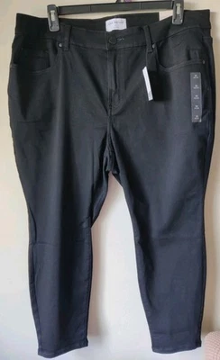 Pantalones Lane Bryant Curvy Fit ajustados pequeños tiro alto negros talla 22P nuevos con etiquetas Foto 1 de 4
