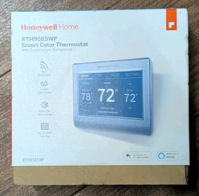 Termostato de color inteligente Honeywell con fondo de color personalizado (RTH9585WF1004)  Foto 1 de 2