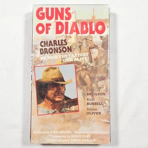 VTG 90s 1990 VHS Guns of Diablo Charles Bronson Kurt Russell Susan Oliver New - Picture 1 of 15