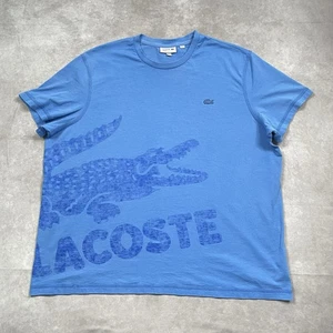 Camiseta Lacoste Para Hombre 4XL FR 9 Azul Big Gator Croc Logo Bordado Calce Regular - Imagen 1 de 13