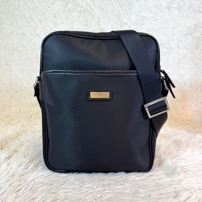 BURBERRY Black Label Shoulder Bag Crossbody Nylon Leather Black Authentic - Image 1 of 4