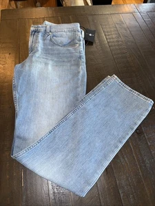 7 Seven For All Mankind The Straight Classic Uomo Tg 31 Lavaggio Leggero Nuovo con etichette - Foto 1 di 7