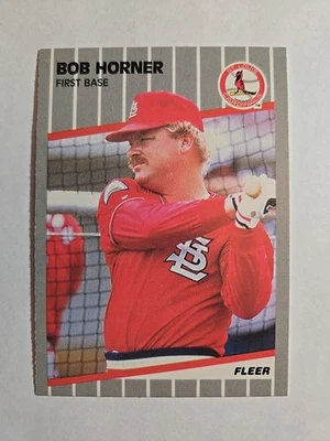 1989 Fleer - Bob Horner #452 - Image 1 of 2