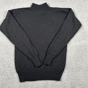 Military Wool Sweater Mens Large Blue Mock Neck Pullover Warm Jack Young USA 90s - Picture 1 of 6