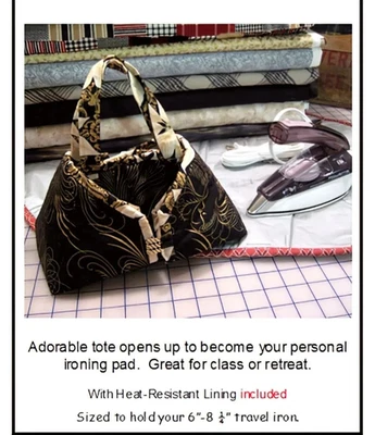 Caddy Pad Jr Pattern Quilted Iron Tote w Ironing Pad Sisters Common Thread New - Image 1 of 4