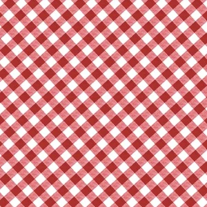 Feline Drive Fabric CHERRY HILL Sweet Gingham Red - Fat Quarter (18"x22") FQ - Picture 1 of 8