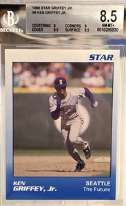 Ken GRIFFEY JR. 1989 The Star Rookie RC; **BGS 8.5 NM MT+** Rare Find SSP #9 - Picture 1 of 2