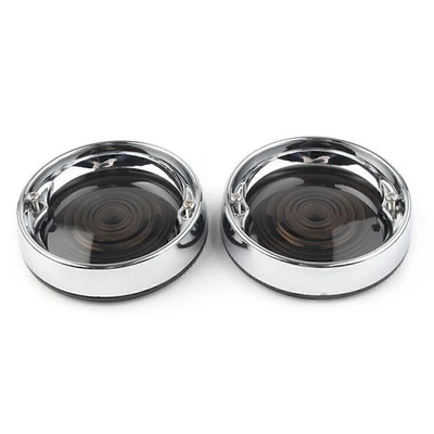 Biseles de señal de giro rojo cubierta de lente y anillos de ajuste aptos para Harley Touring Road King gris Foto 1 de 4