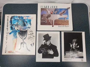 Elton John Signed Memorabilia Promo Photos,Tour Programs Rare Band Signatures - Picture 1 of 24