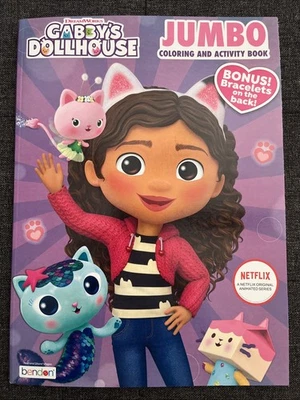 Gabby’s Dollhouse Jumbo Coloring & Activity Book Puzzles & Games Bonus Bracelets - Image 1 of 4