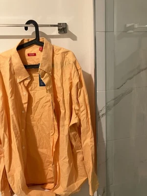 Izod   yellow men's long sleeve button  Shirt cotton men's adult 2XL XXL NWT - Image 1 of 2