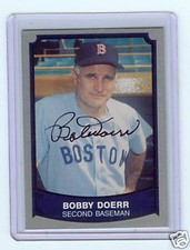 1989 PACIFIC LEGENDS #150 BOBBY DOERR AUTOGRAPH, BOSTON RED SOX, HOF, 081220