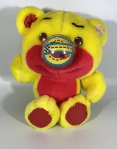 Vintage Playskool Nosy Bear Hot Rod Hotrod Spinning Rennwagen Plüschtier 1987 funktioniert - Bild 1 von 7