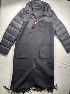 Dawn Levy Hudson Black Puffer Coat Size Med NWT $895 - Picture 1 of 7