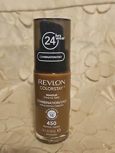 REVLON-COLORSTAY- 24HRS-COMBINATION OIL SKIN-SPF 15-450 MOCHA-NEW! - Picture 1 of 3