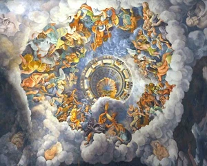 "The Gods of Olympus" by Giulio Romano  CANVAS ART PRINT 24"X18" poster - Picture 1 of 1