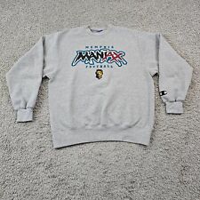 VINTAGE Memphis Maniax Sweatshirt Mens 2XL XXL Gray Pullover Champion USA Made