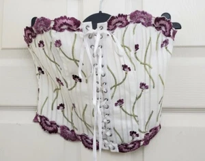 Simone Perele Corset Bustier Floral Embroidered Lace Detail Size UK 10 - Picture 1 of 12