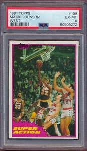 1981 Topps Magic Johnson Super Action #109 PSA 6!! - Picture 1 of 2
